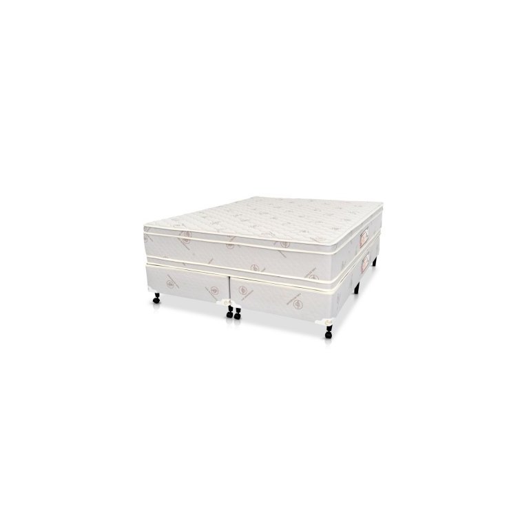 Cama Box + Colchão Castor Queen Hotel Collection Fire Retardant Double Face Pocket 158x198x60cm