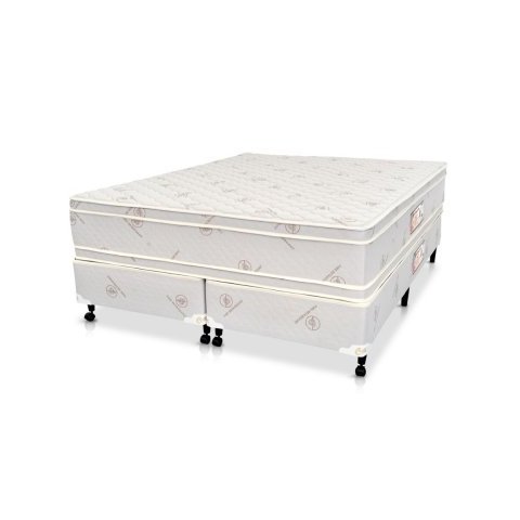 Cama Box + Colchão Castor Queen Hotel Collection Fire Retardant Double Face Pocket 158x198x60cm