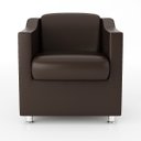 Ver imagem 4 de Kit 4 Poltronas Decorativas para Consultorio Recepção Tilla Cor:Courino Marrom