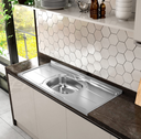Ver imagem 1 de Pia de Cozinha em Aço Inox de 120CMX53CM Concretada com Válvula Inox 3.1/2 Pino Plus 30 Cinza Ghelplus