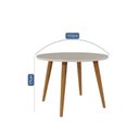 Ver imagem 7 de Sala de Jantar Dani com Vidro 109cm com 4 Cadeiras Fernanda Marrom/Madeira/Off White/Nude