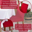 Ver imagem 4 de Kit Capas de Cadeira Jantar Lisa Ajustável C/ Elástico 06 Pçs - Moderna para Vermelho