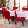 Kit Capas de Cadeira Jantar Lisa Ajustável C/ Elástico 06 Pçs - Moderna para Vermelho - 2