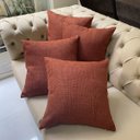 Ver imagem 4 de Kit 4 Capas de Almofadas Linho Lincoln 45x45cm Escolha a Cor:terracota