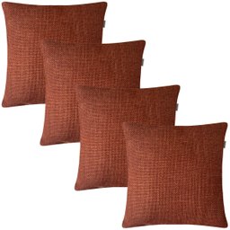 Kit 4 Capas de Almofadas Linho Lincoln 45x45cm Escolha a Cor:terracota - 1