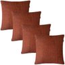 Kit 4 Capas de Almofadas Linho Lincoln 45x45cm Escolha a Cor:terracota - 1