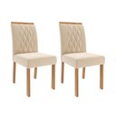 Ver imagem 4 de Conjunto Sala de Jantar 8 Lugares Retangular Tampo de Vidro/MDF Ester Cadeiras Juliana Marrom/Cinamo