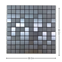 Ver imagem 2 de Pastilha Aluminio Adesiva Decoração Banheiro Cozinha Prata