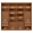 Ver imagem 3 de Guarda Roupa Casal 8 Portas 4 Gavetas Master New com Espelho Jatobá Acetinado - Santos Andirá