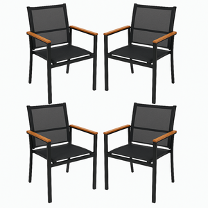 4 Poltronas de Alumínio com Tela Sling