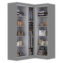 Ver imagem 5 de Guarda-Roupa Modulação de Canto com Puxadores MDF com Espelho Paris Cinza/Onix