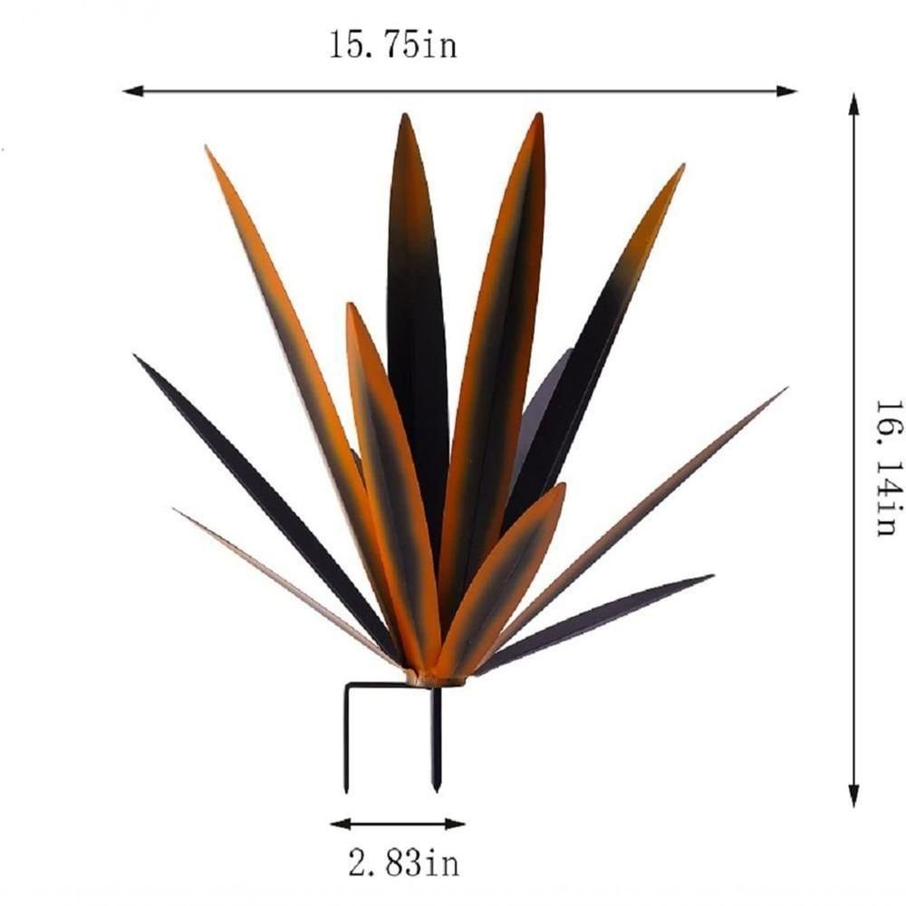 Jesokiibo Conjunto 2 Esculturas Rusticas Agave Metal Cinza - 7
