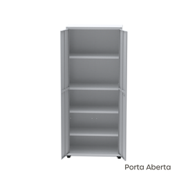 Armário de Aço 2 Portas 4 Prateleiras com Chave AP409SL - 3