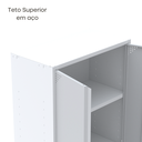 Ver imagem 5 de Armário de Aço 2 Portas 4 Prateleiras com Chave AP409SL