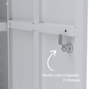 Ver mais imagens de Armário de Aço 2 Portas 4 Prateleiras com Chave AP409SL
