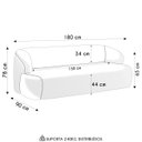 Ver imagem 4 de Sofá 3 Lugares Sala Orgânico 180cm Donk L08 Boucle Off White - Mpozenato
