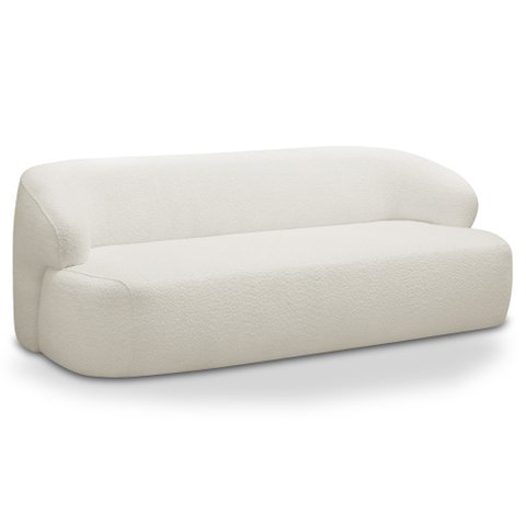 Sofá 3 Lugares Sala Orgânico 180cm Donk L08 Boucle Off White - Mpozenato