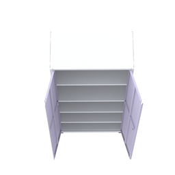 Armário de Aço 2 Portas 4 Prateleiras com Chave AP409SL - 9