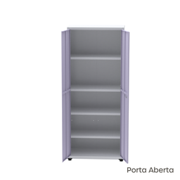 Armário de Aço 2 Portas 4 Prateleiras com Chave AP409SL - 8