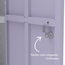 Ver imagem 2 de Armário de Aço 2 Portas 4 Prateleiras com Chave AP409SL
