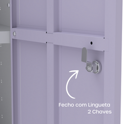 Armário de Aço 2 Portas 4 Prateleiras com Chave AP409SL - 2