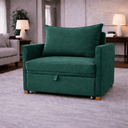 Ver imagem 1 de Poltrona Cama Mônica Suede Decorativa Confortável Moderna Sala Quarto Recepção