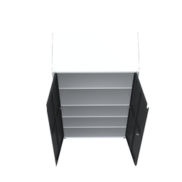 Armário de Aço 2 Portas 4 Prateleiras com Chave AP409SL - 9