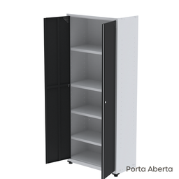 Armário de Aço 2 Portas 4 Prateleiras com Chave AP409SL - 4
