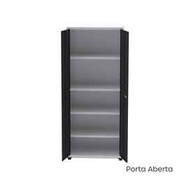 Armário de Aço 2 Portas 4 Prateleiras com Chave AP409SL - 8