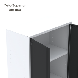 Armário de Aço 2 Portas 4 Prateleiras com Chave AP409SL - 7