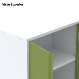 Armário de Aço 2 Portas 4 Prateleiras com Chave AP409SL - 20