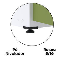 Armário de Aço 2 Portas 4 Prateleiras com Chave AP409SL - 12