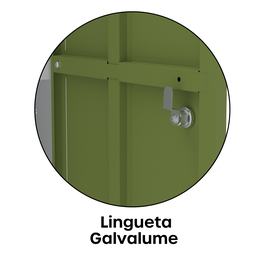 Armário de Aço 2 Portas 4 Prateleiras com Chave AP409SL - 11