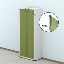 Armário de Aço 2 Portas 4 Prateleiras com Chave AP409SL - 10