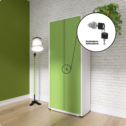 Armário de Aço 2 Portas 4 Prateleiras com Chave AP409SL - 9