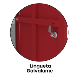 Armário de Aço 2 Portas 4 Prateleiras com Chave AP409SL - 11