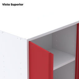 Armário de Aço 2 Portas 4 Prateleiras com Chave AP409SL - 20