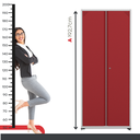 Ver imagem 6 de Armário de Aço 2 Portas 4 Prateleiras com Chave AP409SL