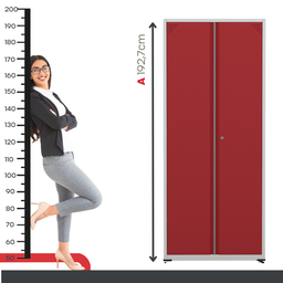 Armário de Aço 2 Portas 4 Prateleiras com Chave AP409SL - 6