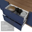 Ver imagem 6 de Balcão de Cozinha 80 cm 2 Gavetas (sem Tampo) Rustic/Azul Vik Madesa