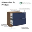 Ver imagem 3 de Balcão de Cozinha 80 cm 2 Gavetas (sem Tampo) Rustic/Azul Vik Madesa