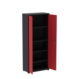 Armário de Aço 2 Portas 4 Prateleiras com Chave AP409SL - 3