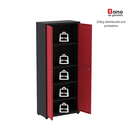 Ver imagem 7 de Armário de Aço 2 Portas 4 Prateleiras com Chave AP409SL