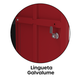 Armário de Aço 2 Portas 4 Prateleiras com Chave AP409SL - 11