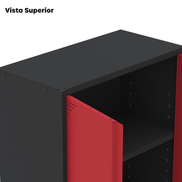 Armário de Aço 2 Portas 4 Prateleiras com Chave AP409SL - 20