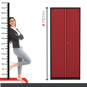 Ver imagem 6 de Armário de Aço 2 Portas 4 Prateleiras com Chave AP409SL