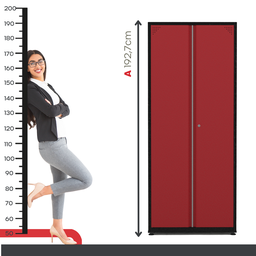 Armário de Aço 2 Portas 4 Prateleiras com Chave AP409SL - 6