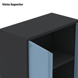 Armário de Aço 2 Portas 4 Prateleiras com Chave AP409SL - 20
