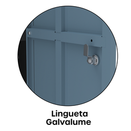 Armário de Aço 2 Portas 4 Prateleiras com Chave AP409SL - 11