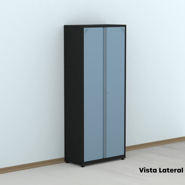 Armário de Aço 2 Portas 4 Prateleiras com Chave AP409SL